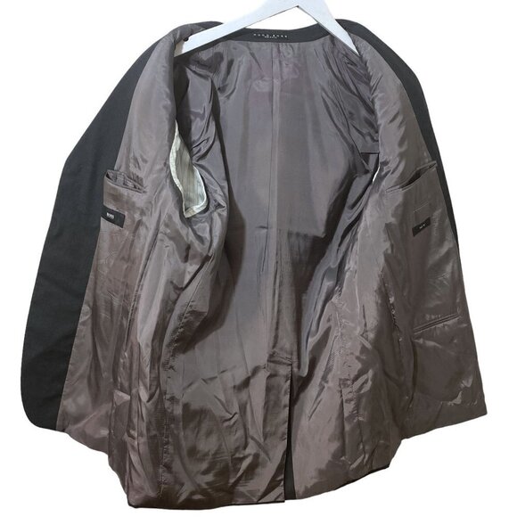 Hugo Boss Mens Blazer 40L Charcoal Light Wool Sport Jacket - Picture 7 of 11